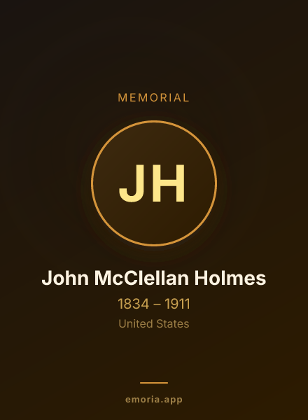Memorial portrait of John McClellan Holmes