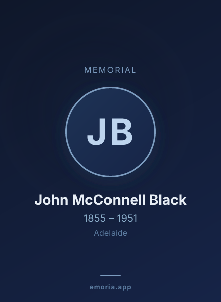 Memorial portrait of John McConnell Black