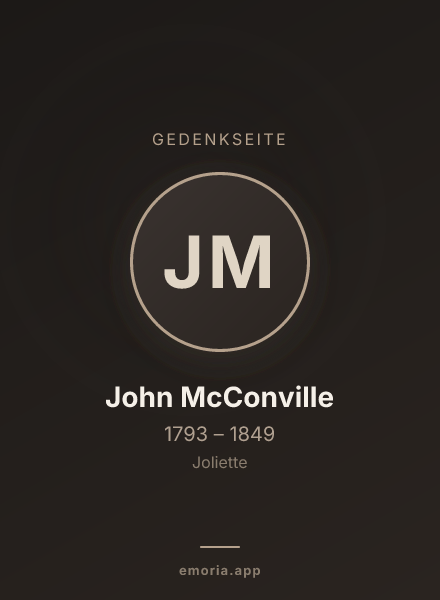 Gedenkportrait von John McConville