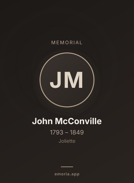 Memorial portrait of John McConville