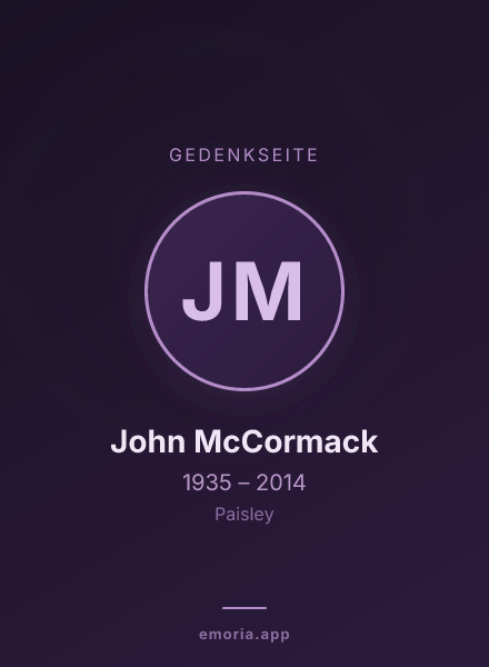 Gedenkportrait von John McCormack