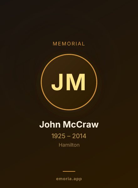 Memorial portrait of John McCraw