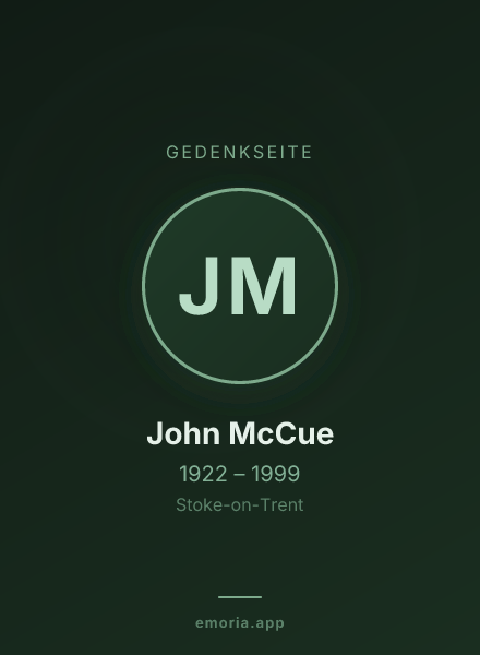 Gedenkportrait von John McCue