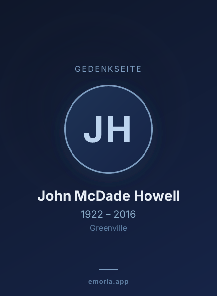 Gedenkportrait von John McDade Howell