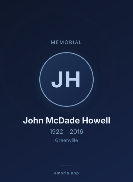 Memorial portrait of John McDade Howell