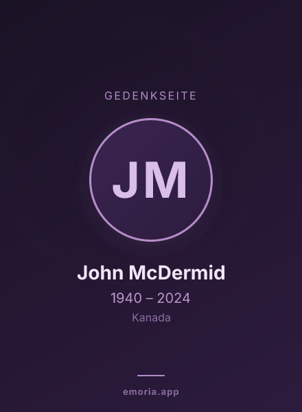 Gedenkportrait von John McDermid