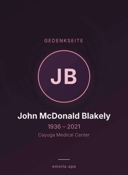 Gedenkportrait von John McDonald Blakely