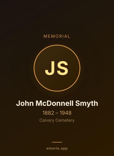 Memorial portrait of John McDonnell Smyth