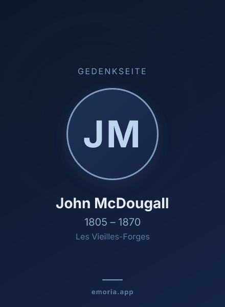 Gedenkportrait von John McDougall
