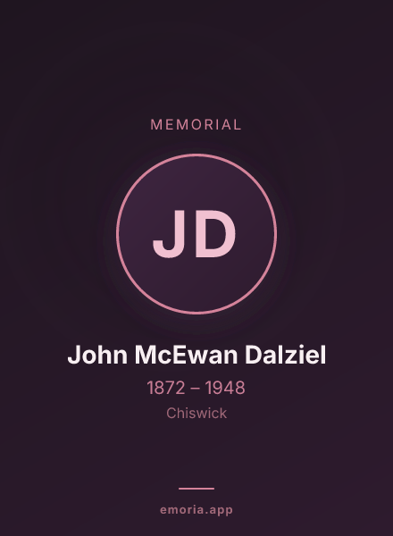 Memorial portrait of John McEwan Dalziel