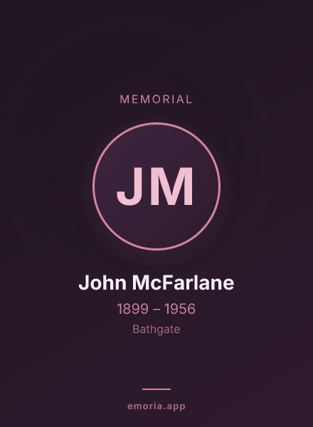 Memorial portrait of John McFarlane