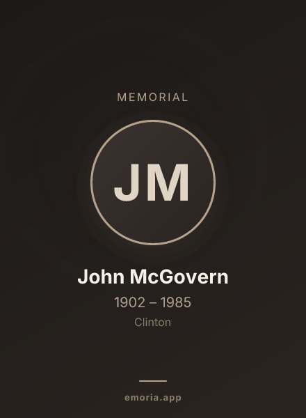 Memorial portrait of John McGovern
