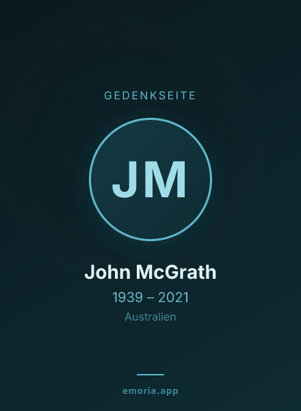 Gedenkportrait von John McGrath