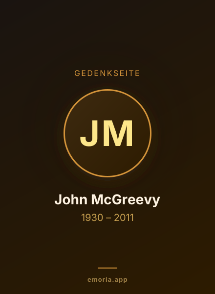 Gedenkportrait von John McGreevy