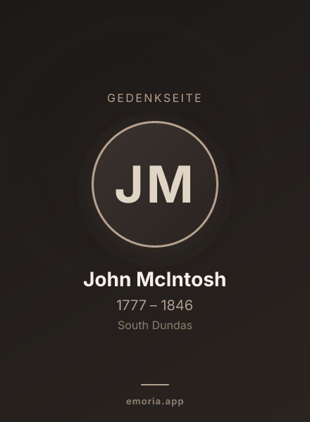 Gedenkportrait von John McIntosh