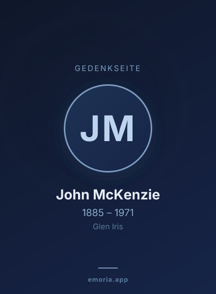 Gedenkportrait von John McKenzie