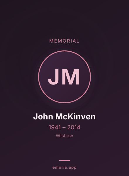 Memorial portrait of John McKinven