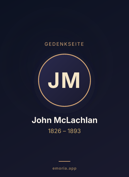 Gedenkportrait von John McLachlan