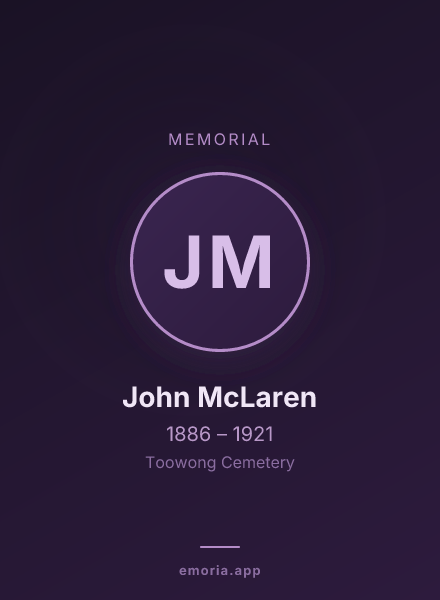 Memorial portrait of John McLaren