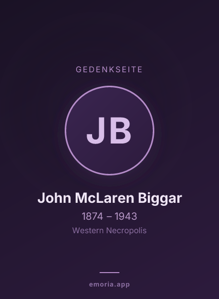 Gedenkportrait von John McLaren Biggar
