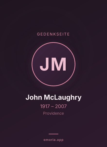 Gedenkportrait von John McLaughry
