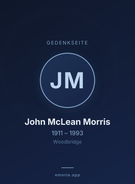 Gedenkportrait von John McLean Morris