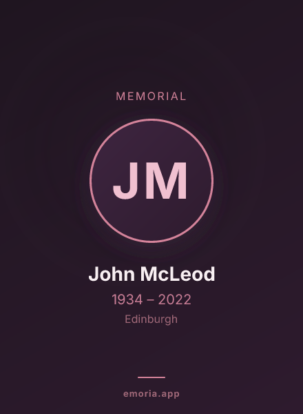 Memorial portrait of John McLeod