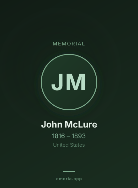 Memorial portrait of John McLure