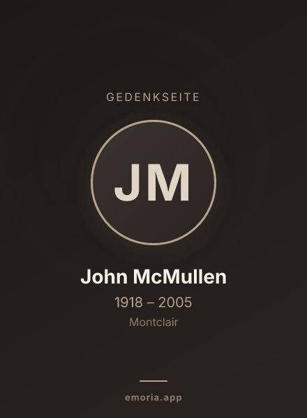 Gedenkportrait von John McMullen