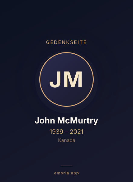 Gedenkportrait von John McMurtry