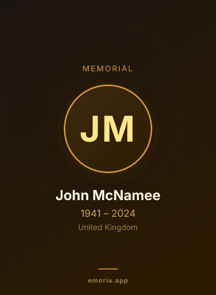 Memorial portrait of John McNamee