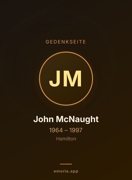 Gedenkportrait von John McNaught