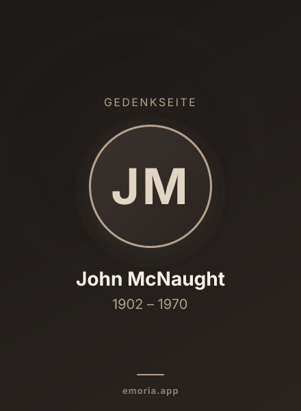 Gedenkportrait von John McNaught