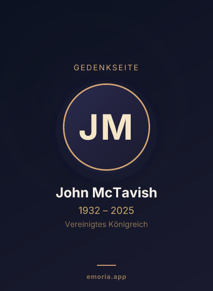 Gedenkportrait von John McTavish
