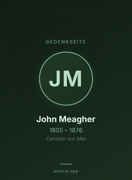 Gedenkportrait von John Meagher