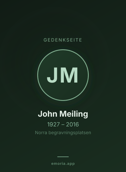 Gedenkportrait von John Meiling
