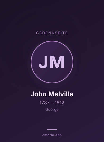 Gedenkportrait von John Melville