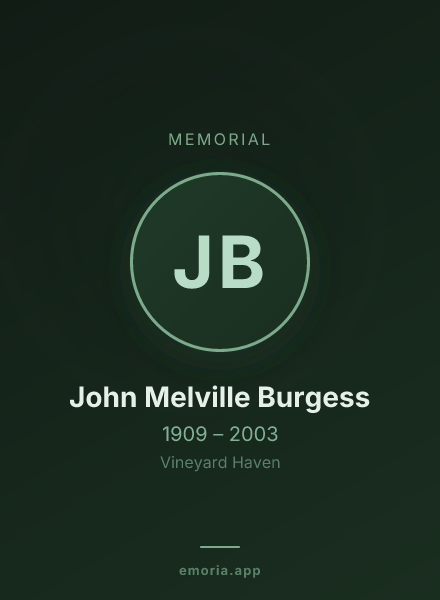 Memorial portrait of John Melville Burgess