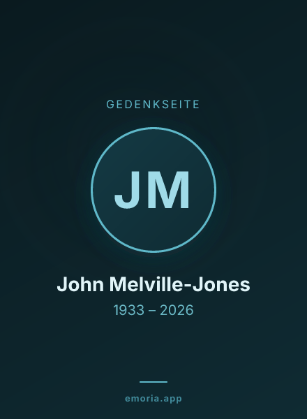 Gedenkportrait von John Melville-Jones