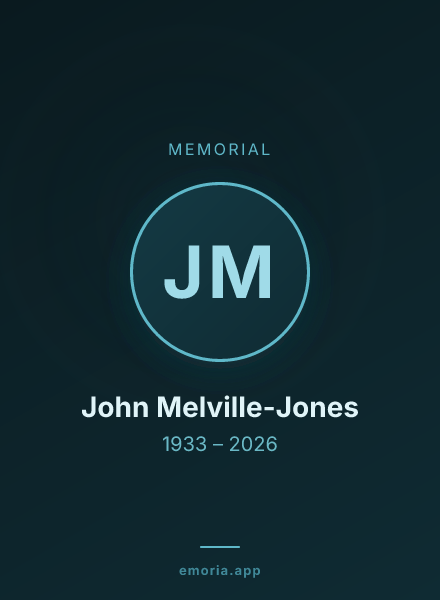 Memorial portrait of John Melville-Jones
