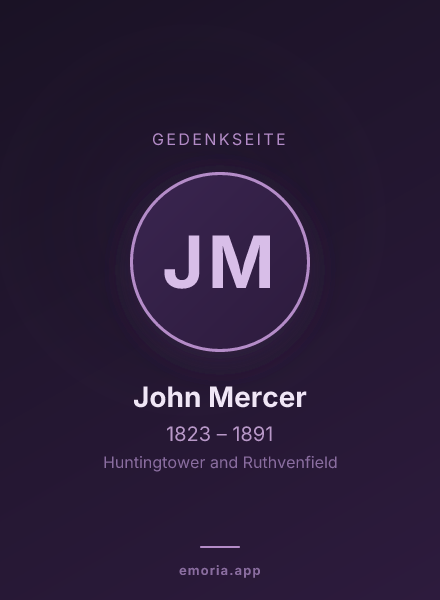 Gedenkportrait von John Mercer
