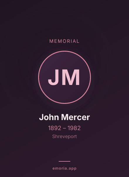 Memorial portrait of John Mercer