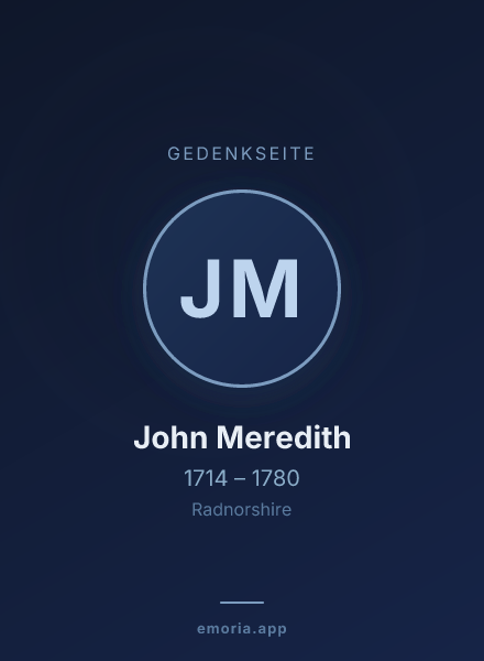 Gedenkportrait von John Meredith