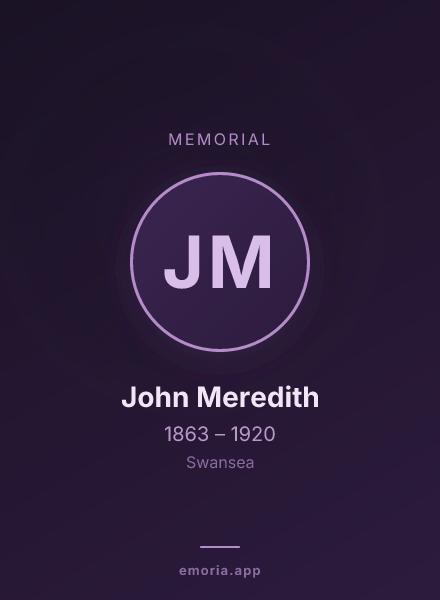 Memorial portrait of John Meredith