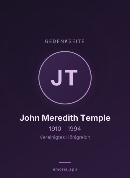 Gedenkportrait von John Meredith Temple