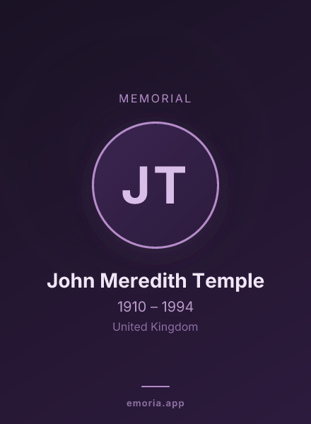 Memorial portrait of John Meredith Temple