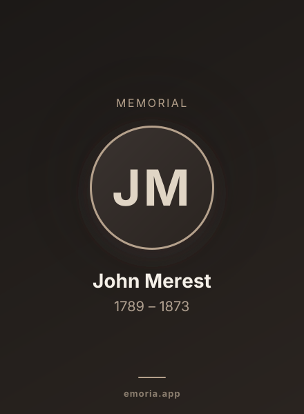 Memorial portrait of John Merest