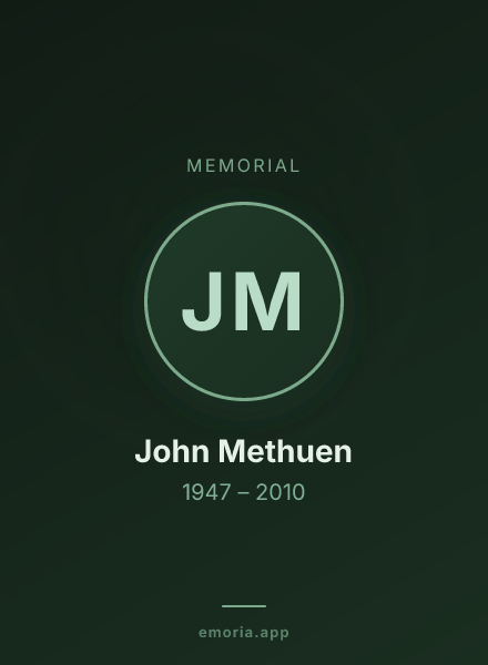 Memorial portrait of John Methuen