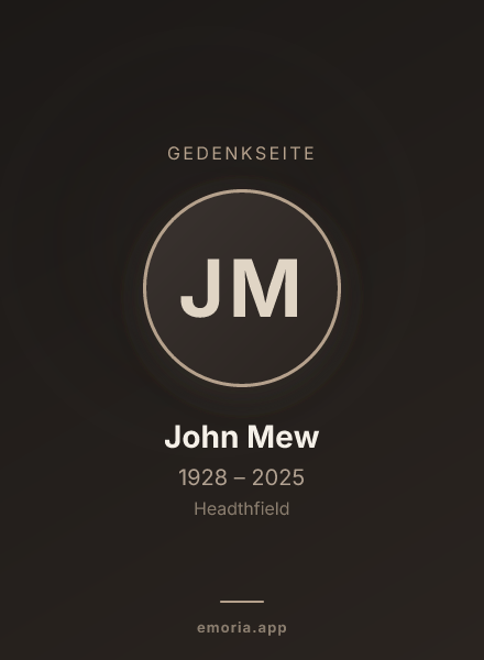 Gedenkportrait von John Mew
