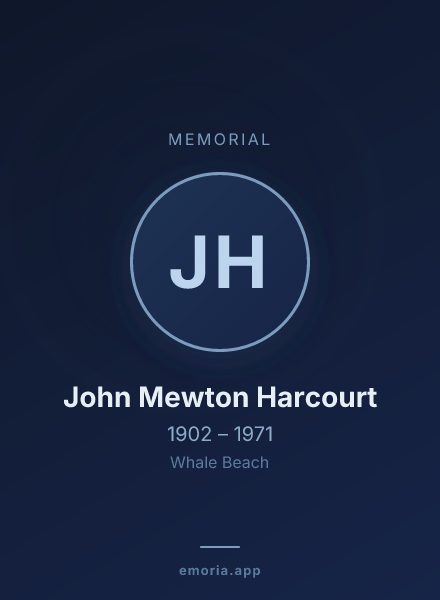Memorial portrait of John Mewton Harcourt